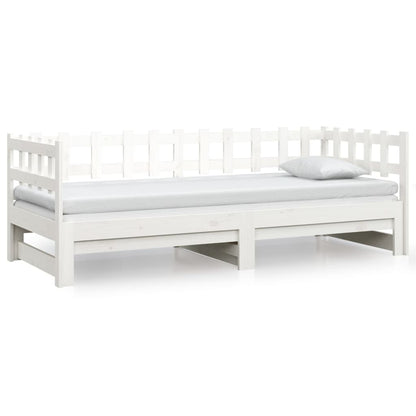 Pull-out Day Bed without Mattress White 2x(90x200) cm