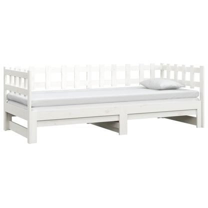 Pull-out Day Bed without Mattress White 2x(90x200) cm