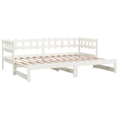 Pull-out Day Bed without Mattress White 2x(90x200) cm