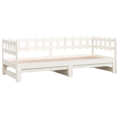 Pull-out Day Bed without Mattress White 2x(90x200) cm