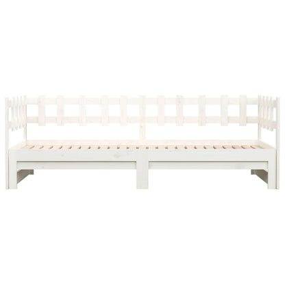 Pull-out Day Bed without Mattress White 2x(90x200) cm