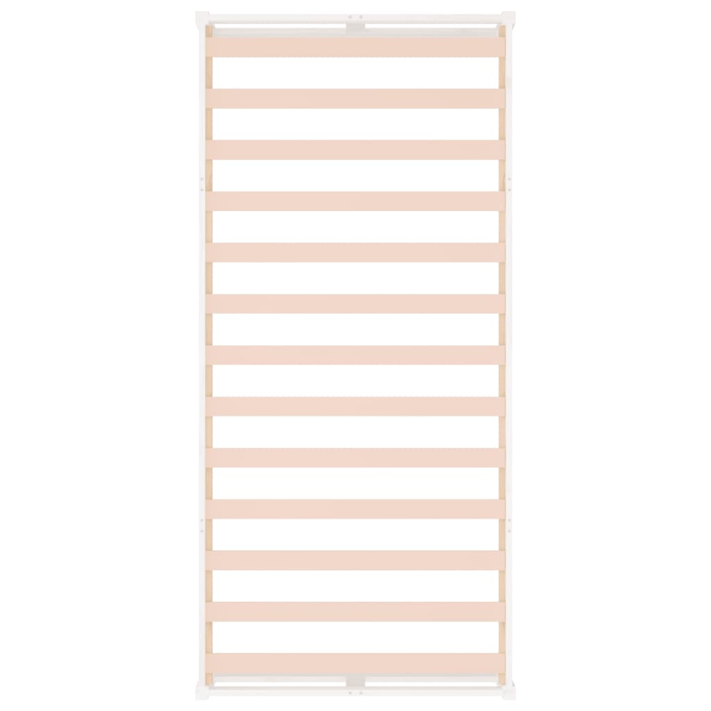 Bed Frame | White | Solid Pinewood, Plywood | Single Bed | Durable