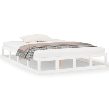 Bed Frame without Mattress White 140x200 cm Solid Wood
