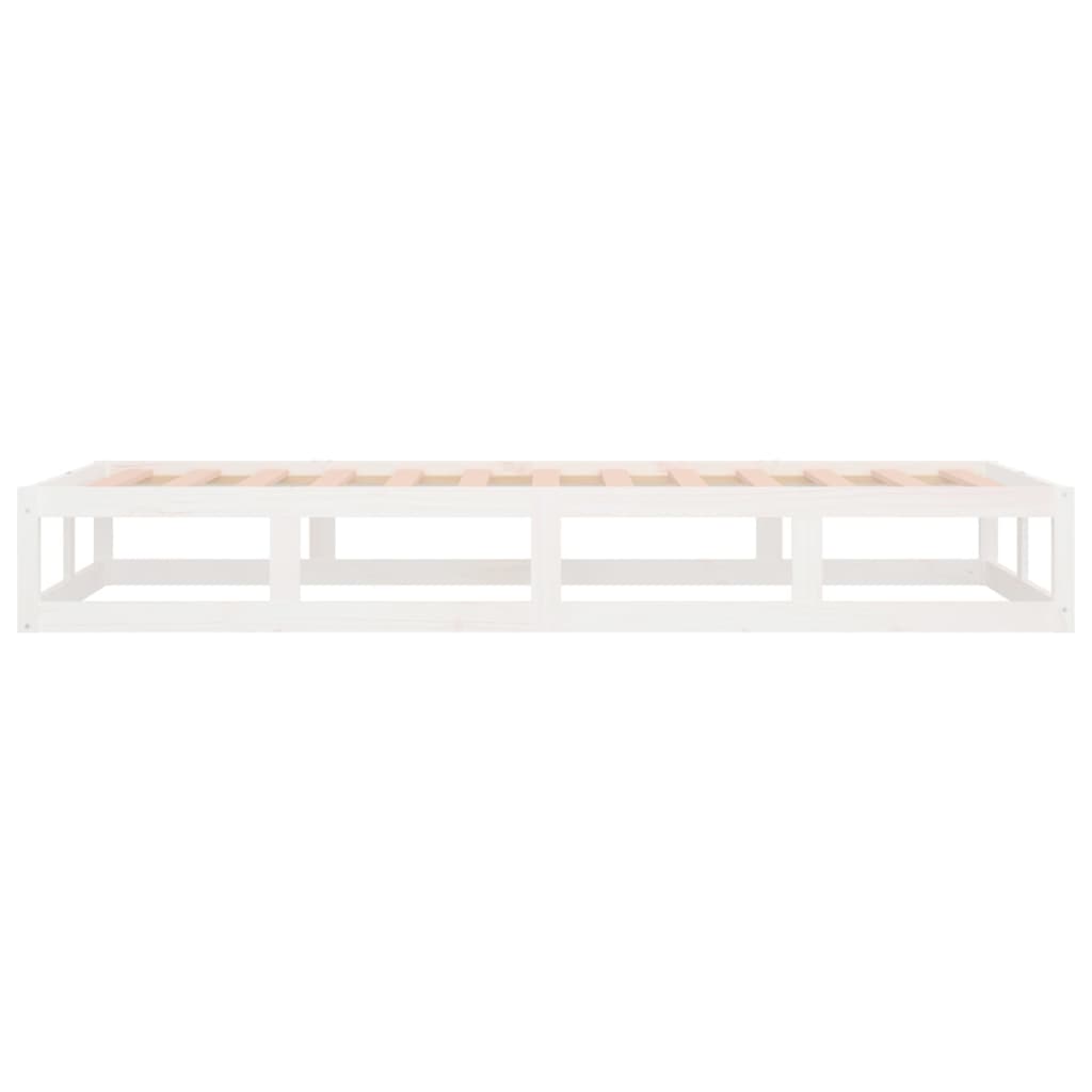 Bed Frame | White | Solid pine wood, Plywood | 75x190 cm Small Single