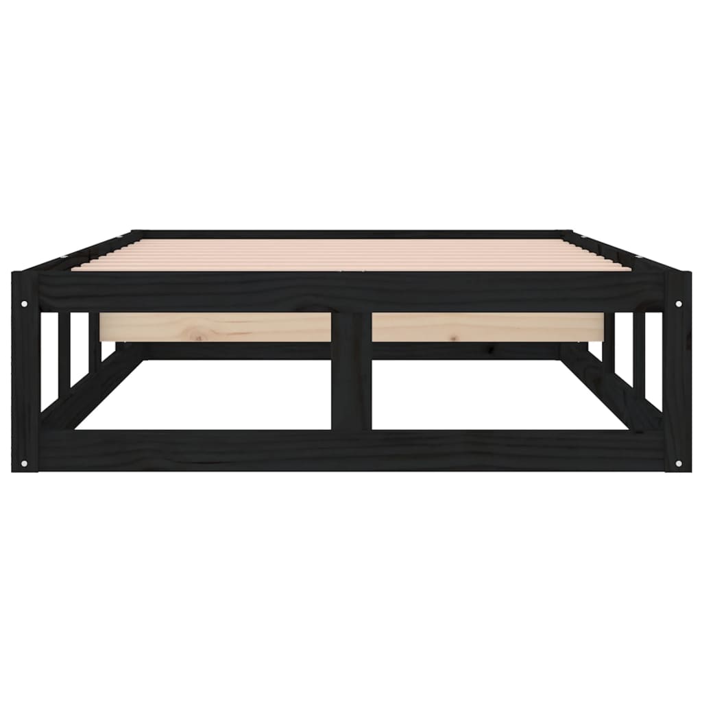 Bed Frame | Black | Solid pine wood, Plywood | Small Single | Sturdy