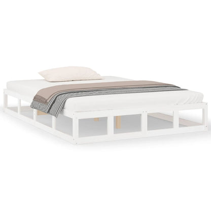 Bed Frame | White | Solid pine wood frame, plywood slats | Small Double