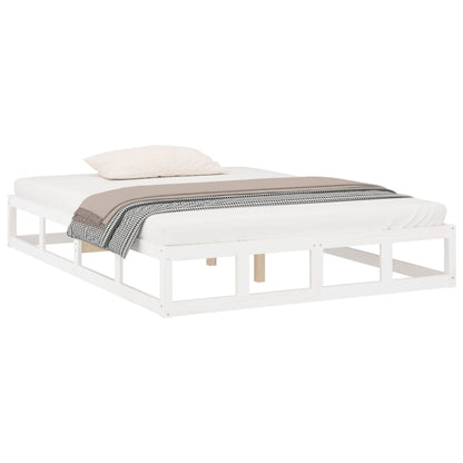 Bed Frame | White | Solid pine wood frame, plywood slats | Small Double