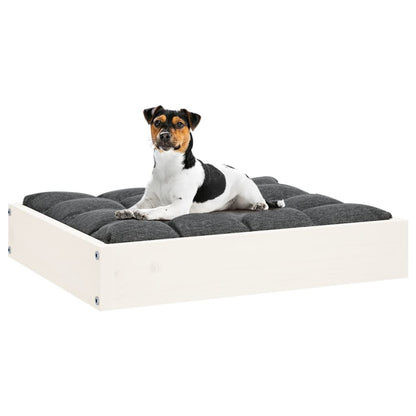 Dog Bed White 51,5x44x9 cm Solid Wood Pine