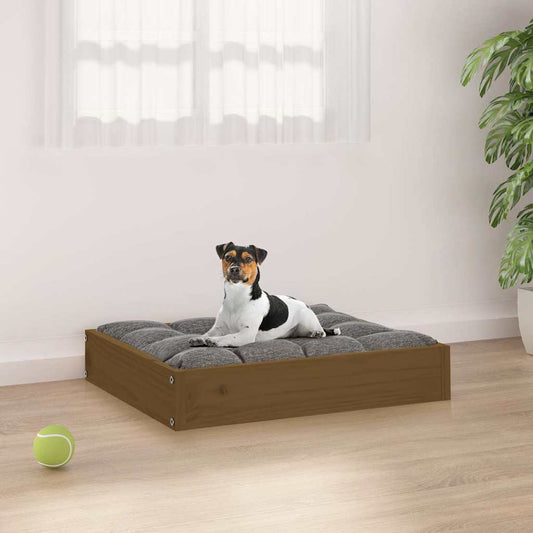 Dog Bed Honey Brown 51,5x44x9 cm Solid Wood Pine