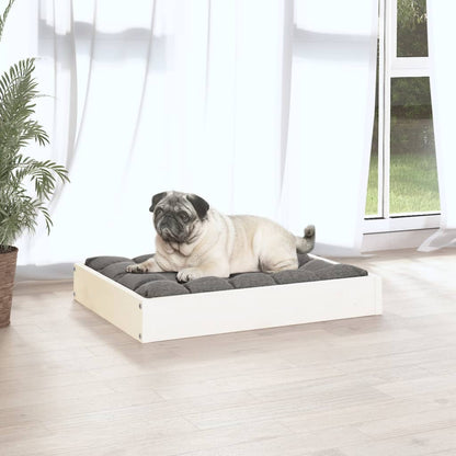 Dog Bed White 61,5x49x9 cm Solid Wood Pine