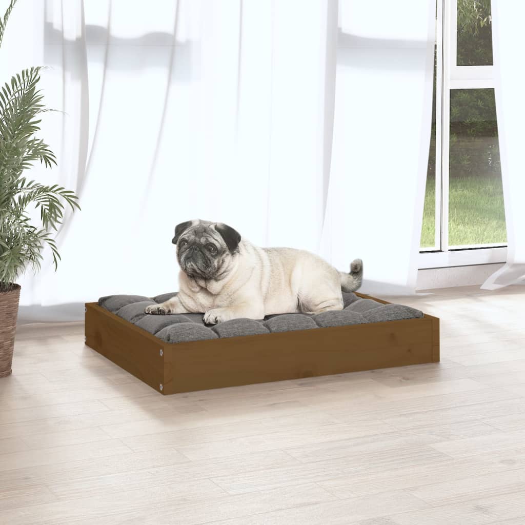 Dog Bed Honey Brown 61,5x49x9 cm Solid Wood Pine