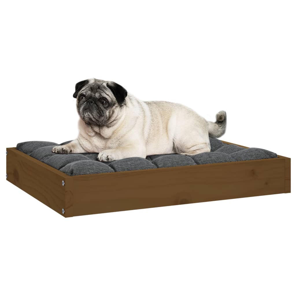 Dog Bed Honey Brown 61,5x49x9 cm Solid Wood Pine