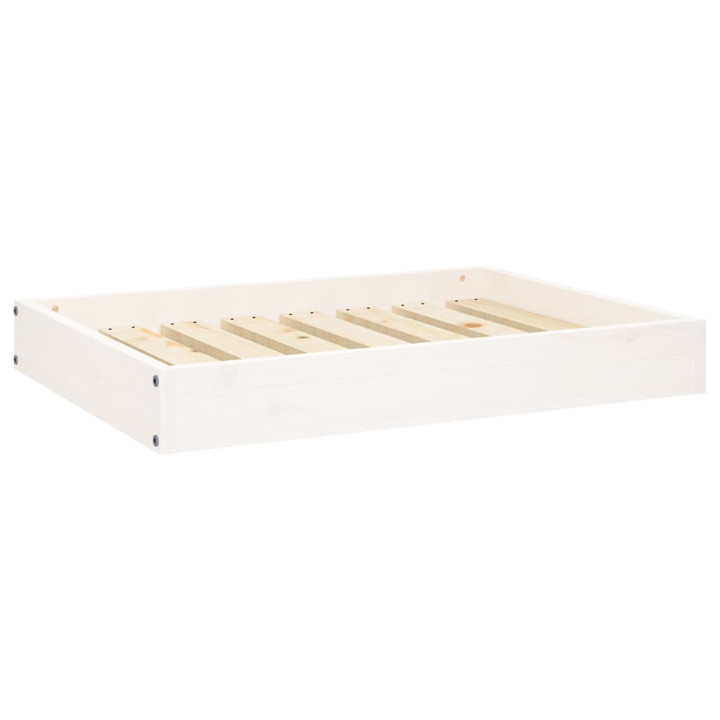 Dog Bed White 71,5x54x9 cm Solid Wood Pine