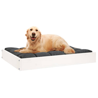 Dog Bed White 71,5x54x9 cm Solid Wood Pine