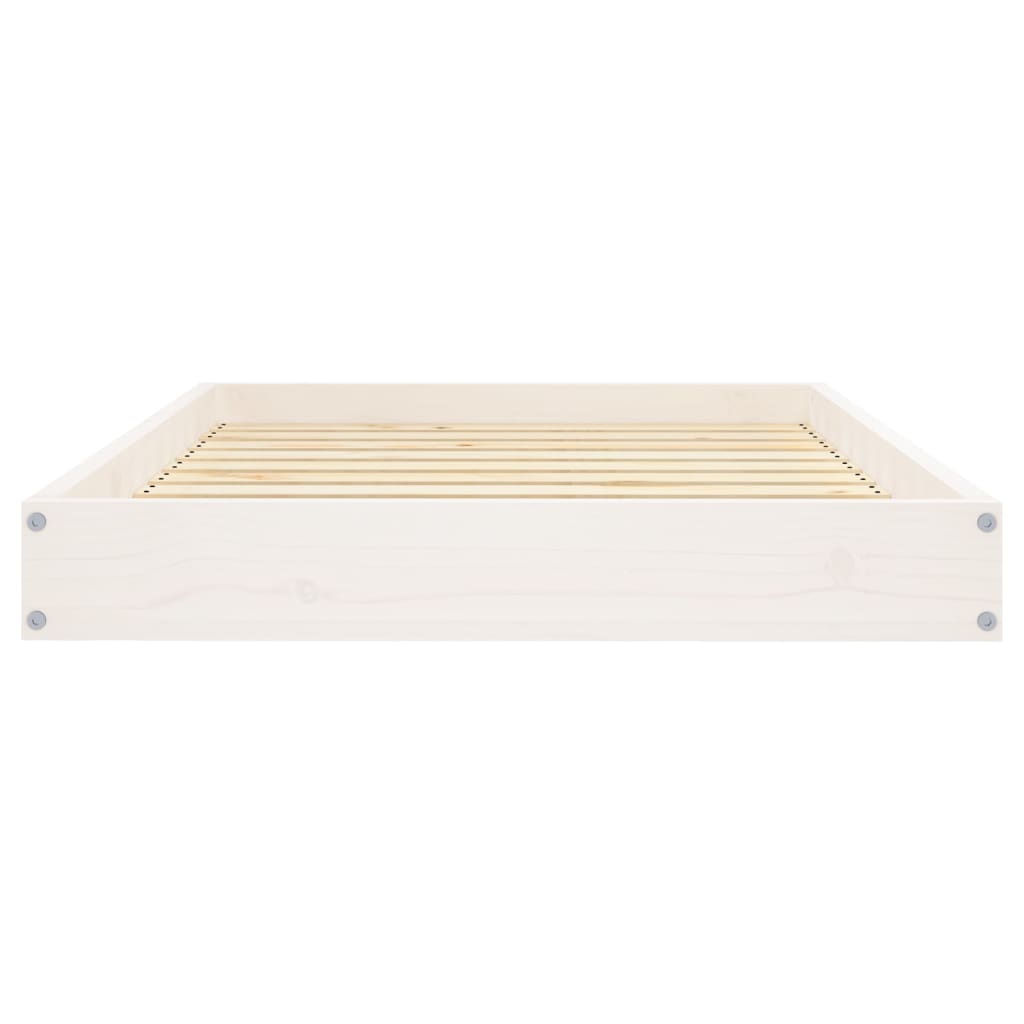 Dog Bed White 91,5x64x9 cm Solid Wood Pine