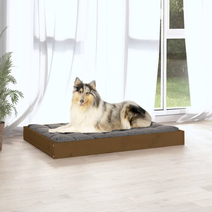 Dog Bed Honey Brown 91,5x64x9 cm Solid Wood Pine