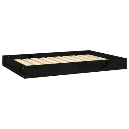 Dog Bed Black 91,5x64x9 cm Solid Wood Pine