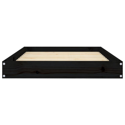 Dog Bed Black 91,5x64x9 cm Solid Wood Pine
