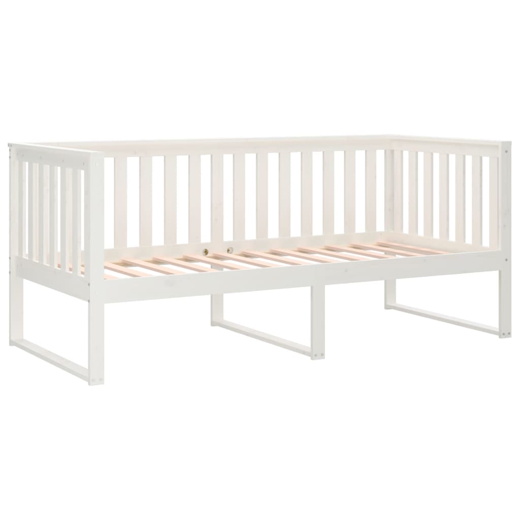 Day Bed without Mattress White 90x200 cm Solid Wood Pine