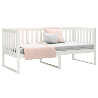 Day Bed without Mattress White 90x190 cm Single Solid Wood Pine
