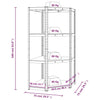 4-Layer Corner Shelf Blue Steel&Engineered Wood