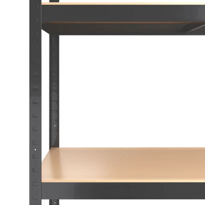 5-Layer Work Table with Shelves Anthracite Steel&Engineered Wood