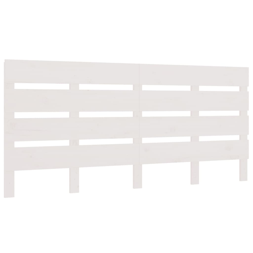 Headboard White 160x3x80 cm Solid Wood Pine