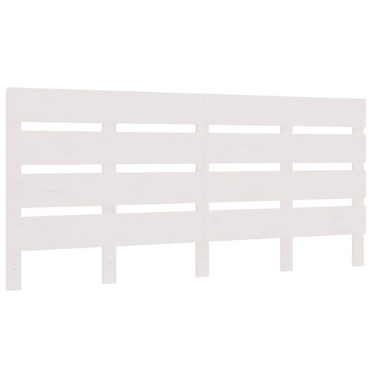 Headboard White 160x3x80 cm Solid Wood Pine
