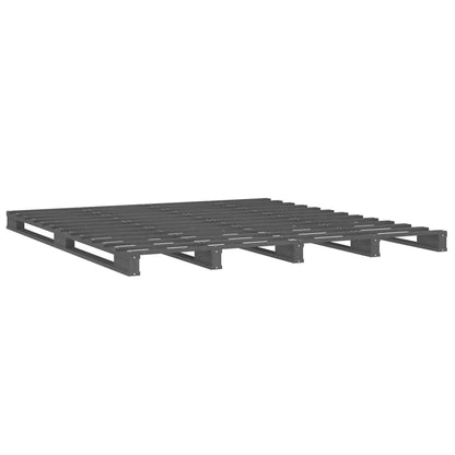 Pallet Bed | Grey | Solid pine wood | 120x200 cm | Simple | Pallet Bed