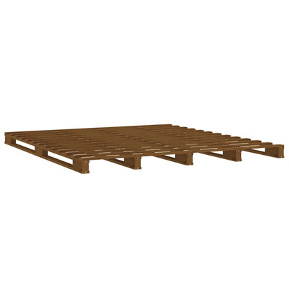Pallet Bed | Honey Brown | Solid pine wood | Double | Durable