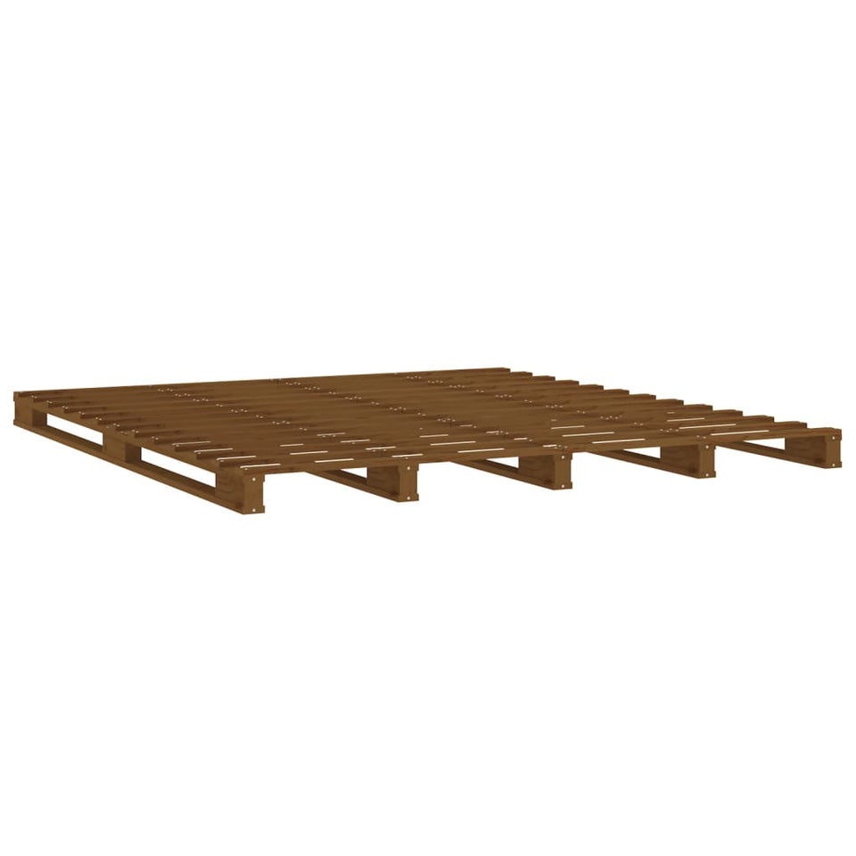 Pallet Bed Honey Brown 120x200 cm Solid Wood Pine