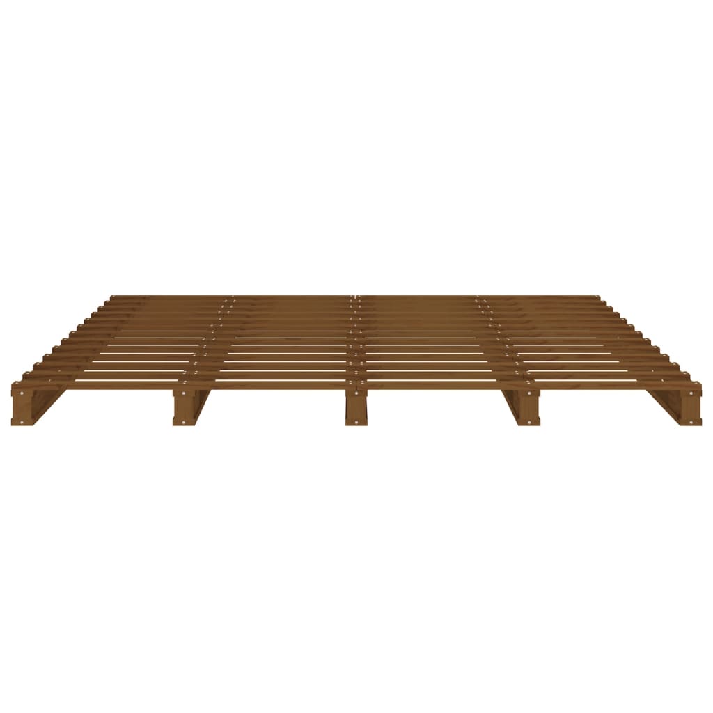 Pallet Bed | Honey Brown | Solid pine wood | Double | Durable