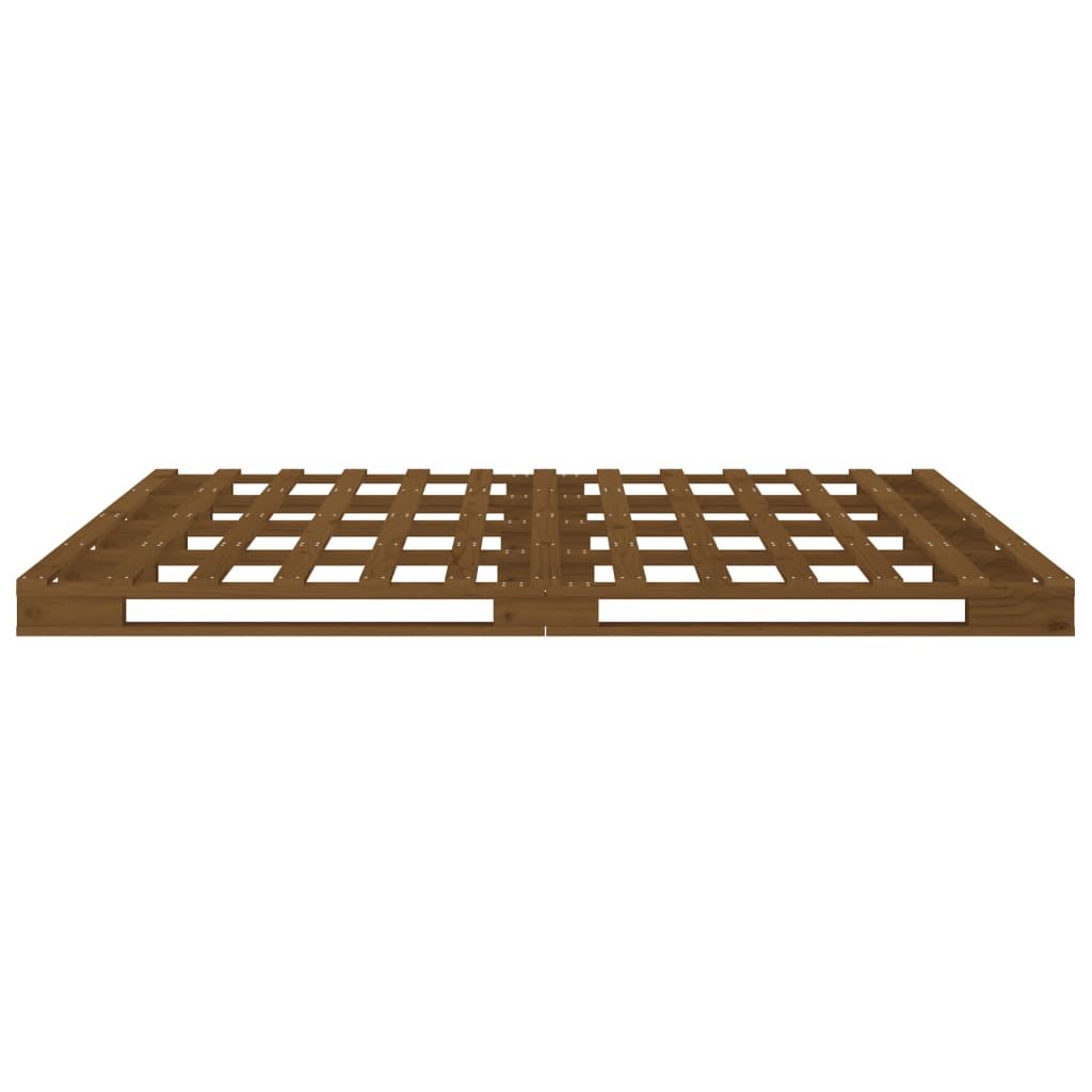 Pallet Bed | Honey Brown | Solid pine wood | Double | Durable