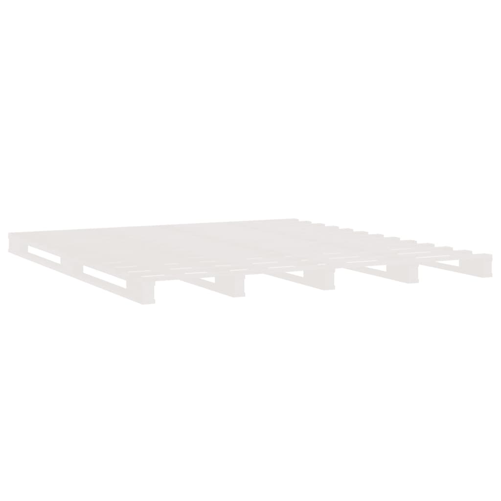 Pallet Bed | White | Solid pine wood | Double | Durable | Pallet Bed
