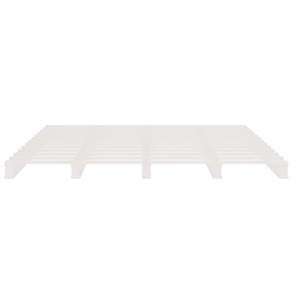 Pallet Bed | White | Solid pine wood | Double | Durable | Pallet Bed