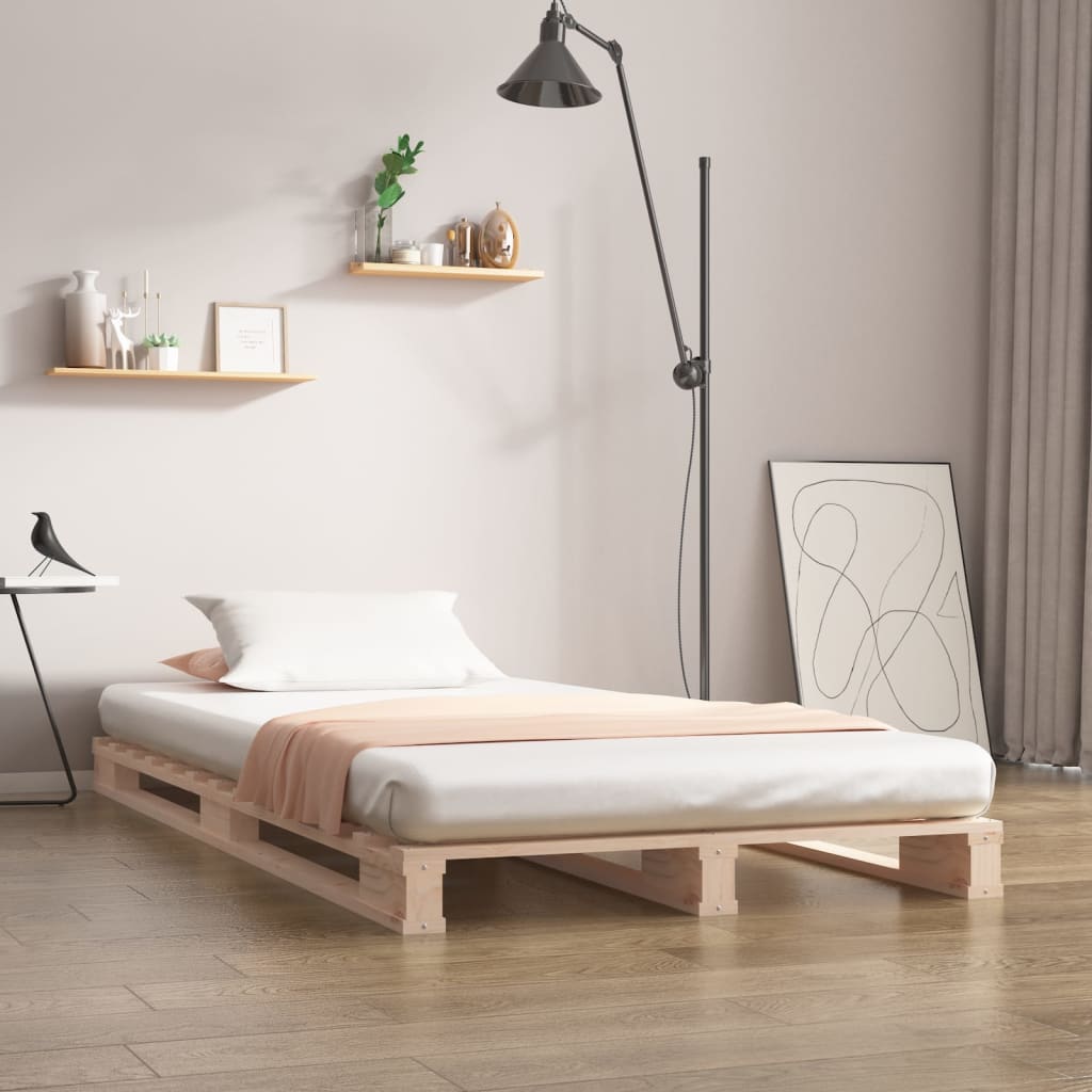 Pallet Bed without Mattress Small Single Solid Wood