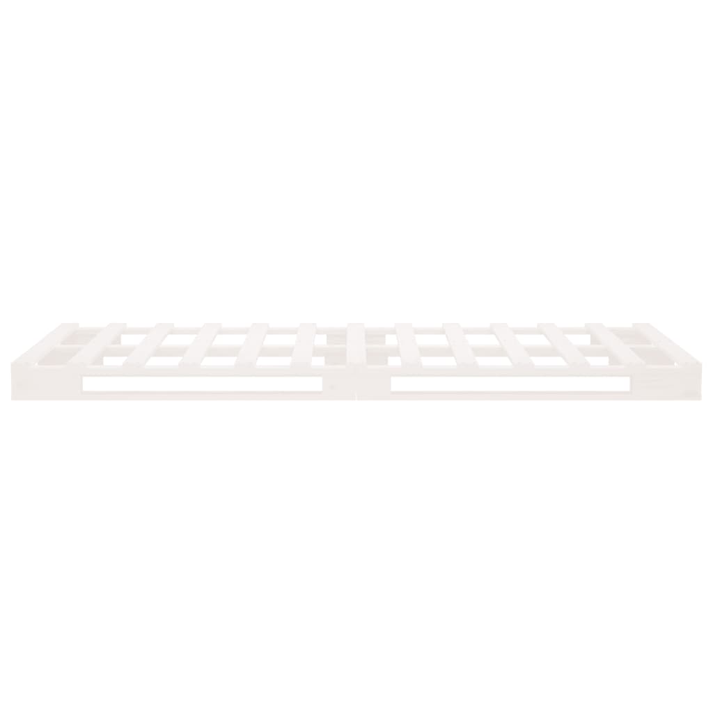 Pallet Bed without Mattress White Small Single Solid Wood