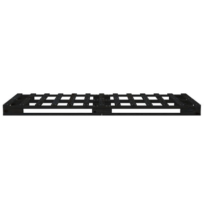 Pallet Bed without Mattress Black Small Single Solid Wood