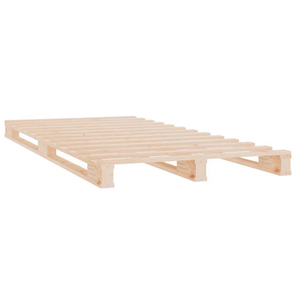 Pallet Bed without Mattress Single Solid Wood