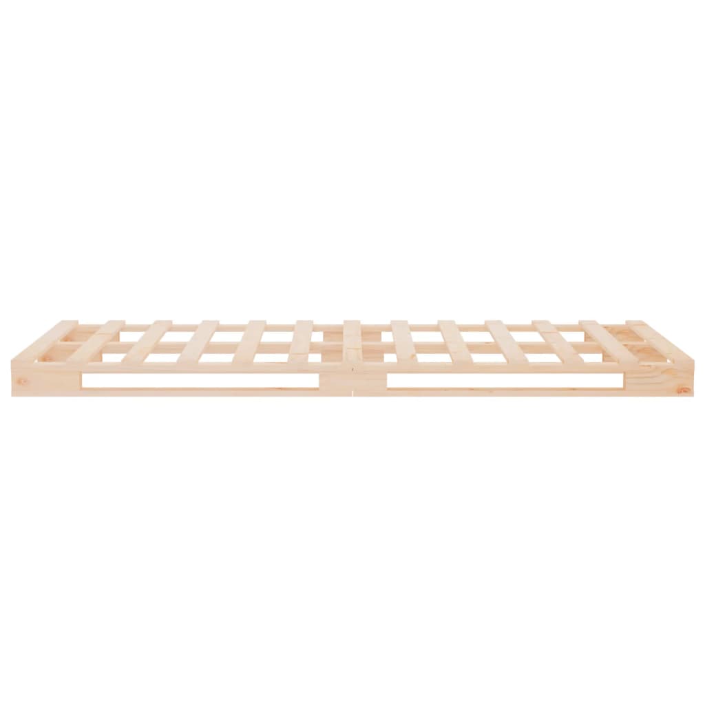 Pallet Bed without Mattress Single Solid Wood