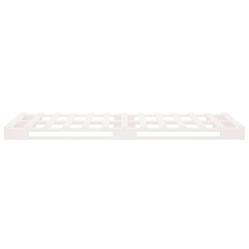 Pallet Bed without Mattress White Single Solid Wood