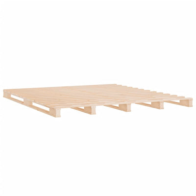 Pallet Bed without Mattress Double Solid Wood