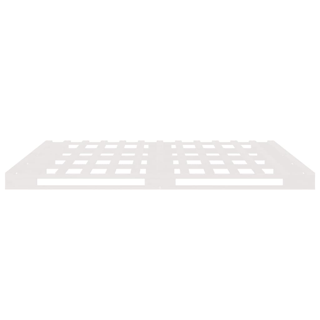Pallet Bed without Mattress White Double Solid Wood