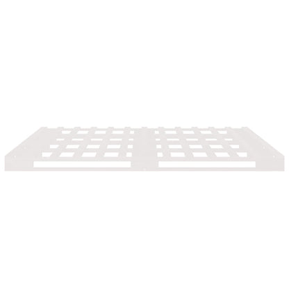 Pallet Bed without Mattress White Double Solid Wood