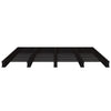 Pallet Bed without Mattress Black Double Solid Wood
