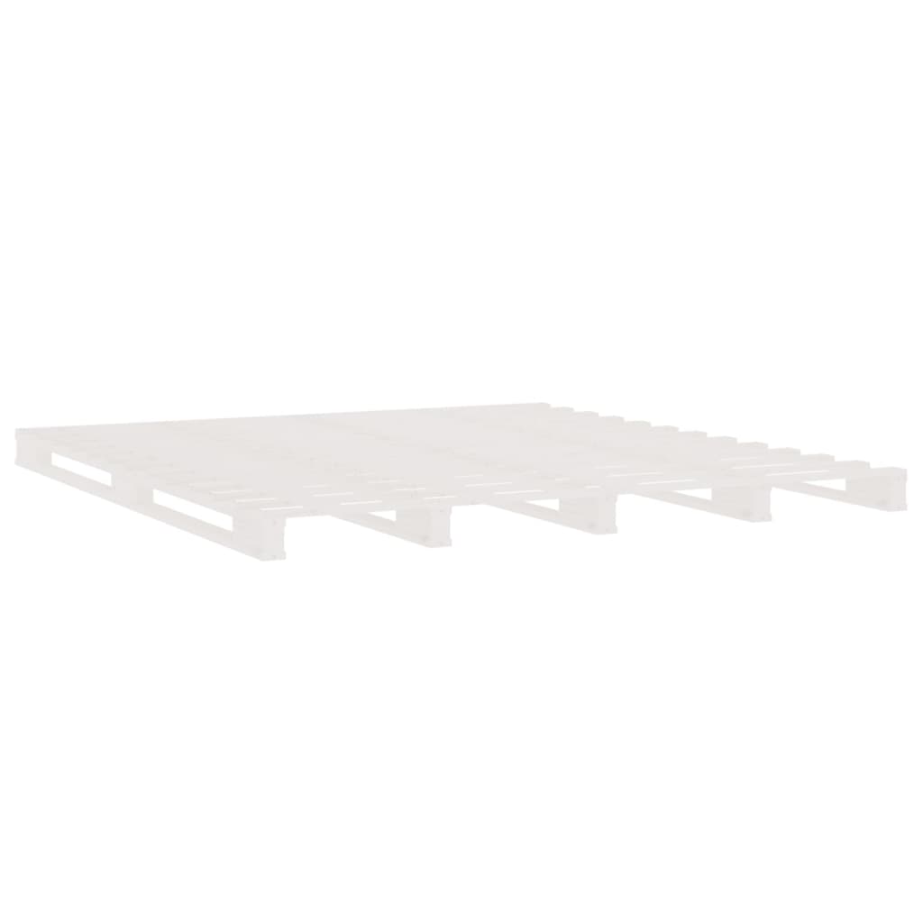 Pallet Bed without Mattress White 140x190 cm Solid Wood