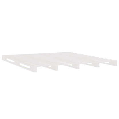 Pallet Bed without Mattress White 140x190 cm Solid Wood