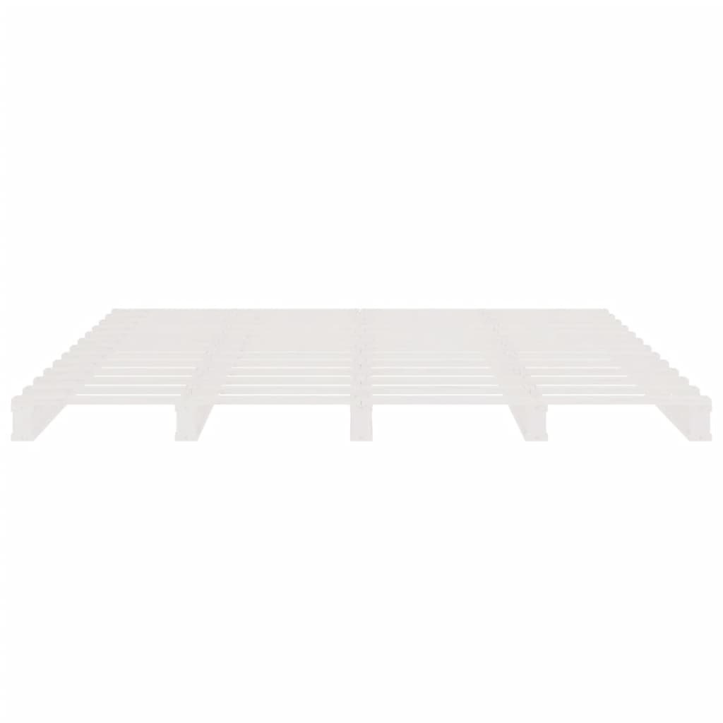 Pallet Bed without Mattress White 140x190 cm Solid Wood