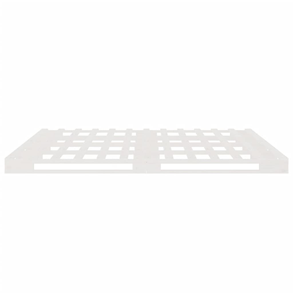Pallet Bed without Mattress White 140x190 cm Solid Wood