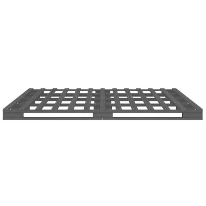 Pallet Bed without Mattress Grey 140x190 cm Solid Wood